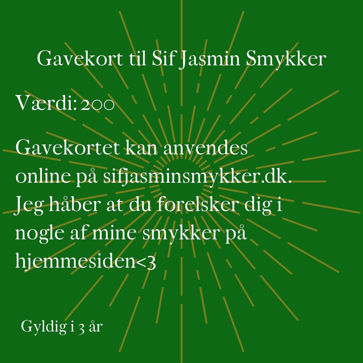 DIGITALT PRESENTKORT Sif Jasmin Smycken